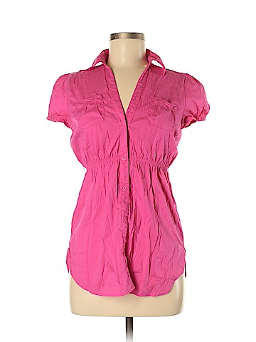 Candie's Short Sleeve Button-Down Shirt (view 1)