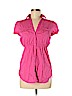 Candie's Pink Short Sleeve Button-Down Shirt Size M - photo 1