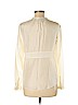 Rebecca Taylor 100% Silk Ivory Long Sleeve Silk Top Size 6 - photo 2