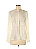Rebecca Taylor 100% Silk Ivory Long Sleeve Silk Top Size 6 - photo 1