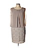 R&M Richards 100% Polyester Tan Cocktail Dress Size 14 - photo 1