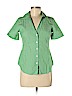 Talbots 100% Cotton Green Short Sleeve Button-Down Shirt Size 6 (petite) - photo 1