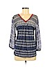 Lucky Brand Blue 3/4 Sleeve Top Size S - photo 1
