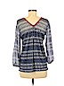 Lucky Brand Blue 3/4 Sleeve Top Size S - photo 2