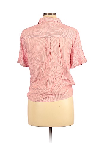 Pink Rose Short Sleeve Button-Down Shirt (view 2)