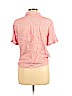 Pink Rose 100% Rayon Red Short Sleeve Button-Down Shirt Size L - photo 2