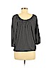 MICHAEL Michael Kors 100% Viscose Black 3/4 Sleeve Top Size M - photo 2