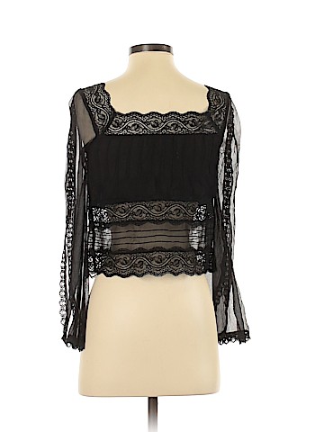 Catherine Malandrino Long Sleeve Silk Top (view 2)