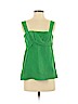 Diane von Furstenberg 100% Silk Green Sleeveless Silk Top Size 4 - photo 1