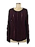 Gap 100% Rayon Burgundy Long Sleeve Blouse Size M - photo 1