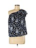 Lily White 100% Polyester Blue Short Sleeve Blouse Size M - photo 1
