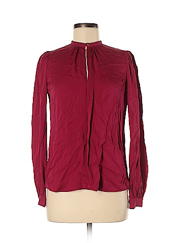 Diane von Furstenberg Long Sleeve Silk Top (view 1)