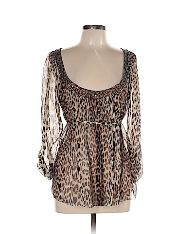 Elie Tahari Long Sleeve Silk Top (view 1)