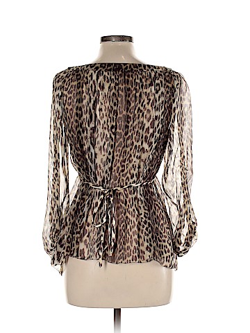 Elie Tahari Long Sleeve Silk Top (view 2)