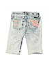 Miss Me 100% Cotton Floral Blue Denim Shorts Size 14 - photo 2