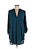 Lush 100% Polyester Blue 3/4 Sleeve Blouse Size L - photo 1