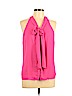 Worthington 100% Polyester Pink Sleeveless Blouse Size L (petite) - photo 1