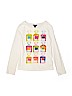 Gap Kids 100% Cotton Graphic White Long Sleeve T-Shirt Size 12 - photo 1