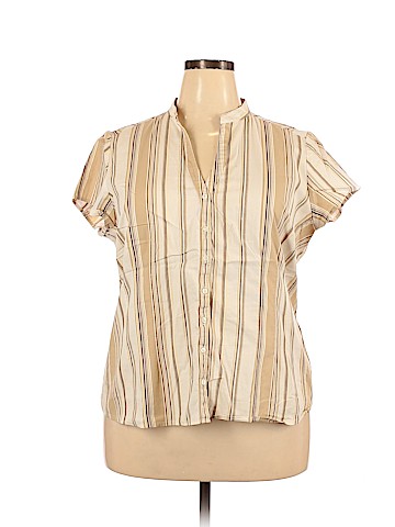 a.n.a. A New Approach Short Sleeve Button-Down Shirt (view 1)