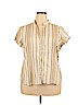a.n.a. A New Approach Tan Short Sleeve Button-Down Shirt Size 2X - photo 1