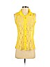 Assorted Brands 100% Polyester Yellow Sleeveless Blouse Size P (petite) - photo 1