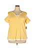 Just My Size 100% Cotton Yellow Short Sleeve Top Size 2X - photo 1