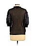 Zara 100% Polyester Black Short Sleeve Blouse Size L - photo 2