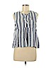 Point Sur 100% Linen Blue Sleeveless Blouse Size M - photo 1