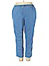Woman Within 100% Cotton Blue Casual Pants Size 18 - photo 1