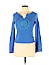 Self Esteem 100% Cotton Blue Long Sleeve Top Size L - photo 1