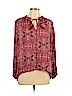 Lucky Brand 100% Viscose Red Long Sleeve Blouse Size L - photo 1