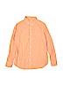 Lands' End 100% Baumwolle Orange Long Sleeve Button-Down Shirt Size 14 - 16 - photo 1