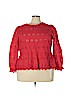 Madewell 100% Cotton Red Long Sleeve Blouse Size 3X - photo 1