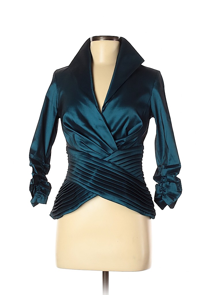Tadashi Blue 3/4 Sleeve Top Size 6 - photo 1