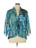 Notations 100% Polyester Blue Long Sleeve Blouse Size 1X - photo 1