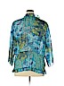 Notations 100% Polyester Blue Long Sleeve Blouse Size 1X - photo 2