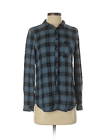 Pink Rose Long Sleeve Button-Down Shirt (view 1)