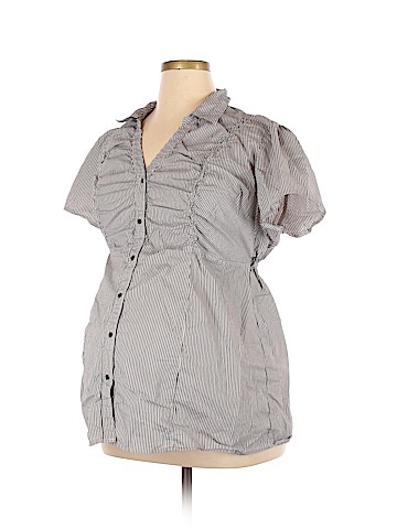 Motherhood Short Sleeve Button-Down Shirt (view 1)
