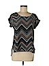 Pink Rose 100% Polyester Brown Short Sleeve Blouse Size M - photo 1