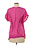 Elie Tahari Pink Short Sleeve Silk Top Size M - photo 2