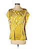Outback Red 100% Polyester Yellow Short Sleeve Blouse Size XS - photo 1