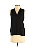 Banana Republic 100% Polyester Black Sleeveless Button-Down Shirt Size XS (petite) - photo 1