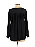H&M 100% Polyester Black Long Sleeve Blouse Size 6 - photo 2