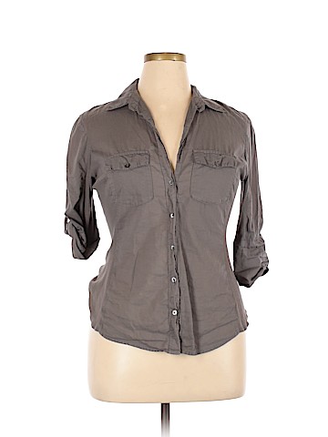 James Perse 3/4 Sleeve Button-Down Shirt (view 1)