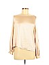 A.L.C. Tan Long Sleeve Silk Top Size 8 - photo 1