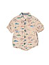 Cat & Jack 100% Cotton Print Tan Short Sleeve Button-Down Shirt Size 3T - photo 1