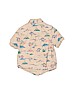 Cat & Jack 100% Cotton Print Tan Short Sleeve Button-Down Shirt Size 3T - photo 2