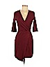 Topshop Burgundy Casual Dress Size 6 - photo 1