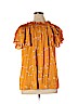 Express 100% Polyester Orange Short Sleeve Blouse Size XL - photo 2