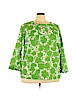 George Me by Mark Eisen 100% Polyester Green Long Sleeve Blouse Size 3X - photo 1